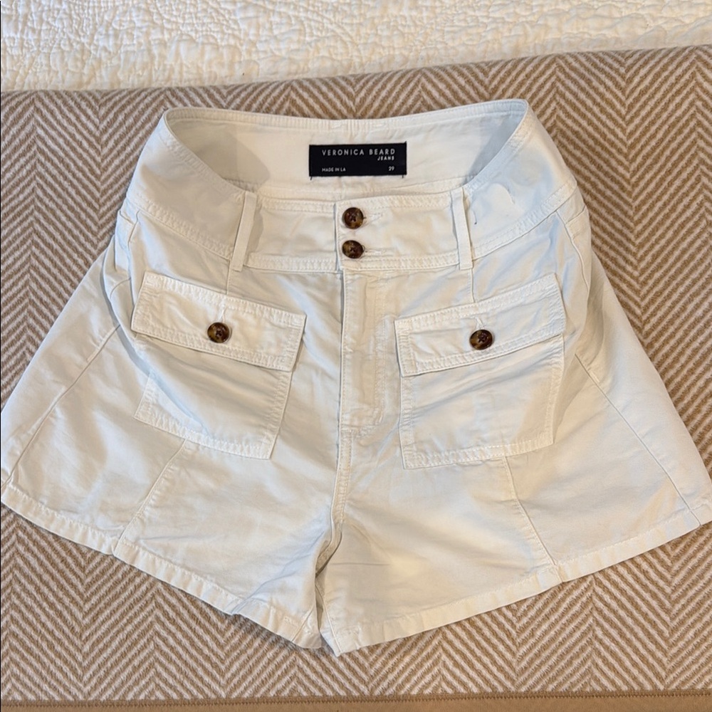 Veronica Beard Off-White Cargo Shorts